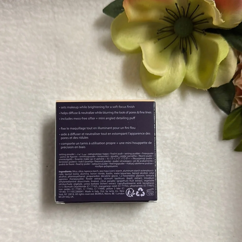 Tarte Creaseless Loose Setting Powder In Yellow Full Size New In Box Authentic